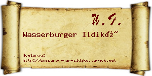 Wasserburger Ildikó névjegykártya