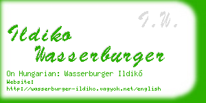 ildiko wasserburger business card